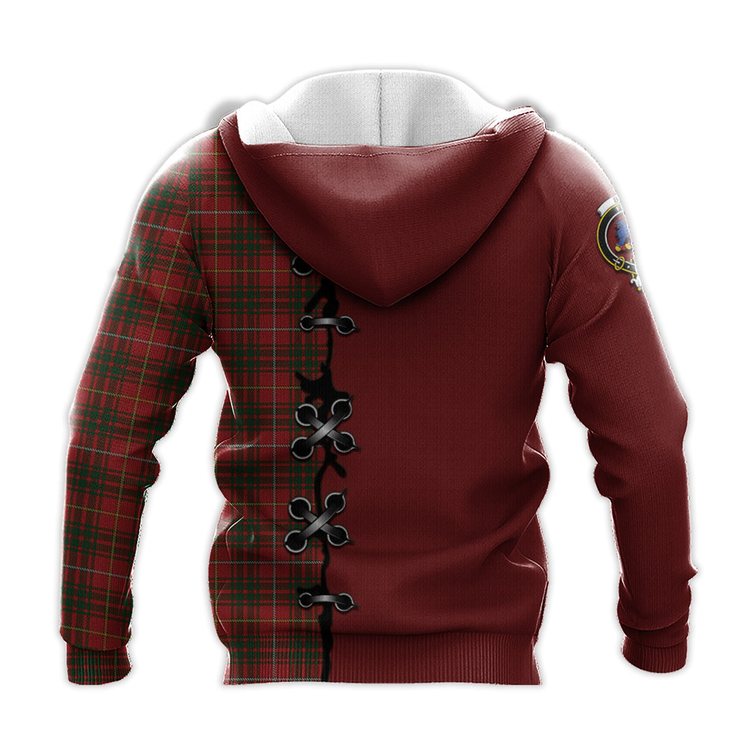 Printivon Bruce Tartan Hoodie Lion Rampant And Celtic Thistle Style
