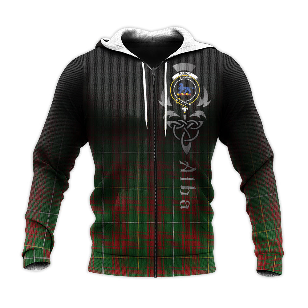 Printivon Bruce Hunting Tartan Crest Alba Celtic Hoodie
