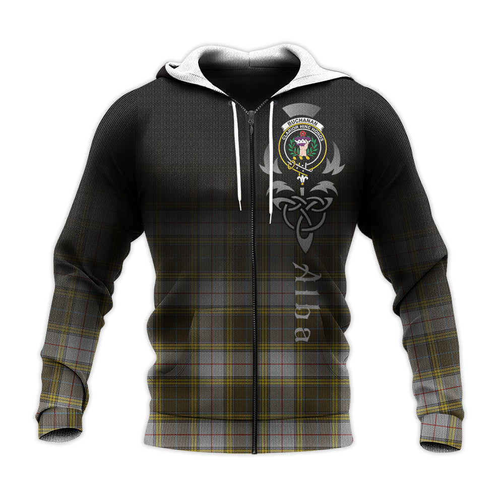 Printivon Buchanan Dress Tartan Crest Alba Celtic Hoodie