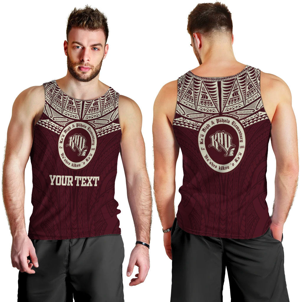 Custom Personalised Hawaii Kau High & Pahala Elementary School Pride Men Tank Top