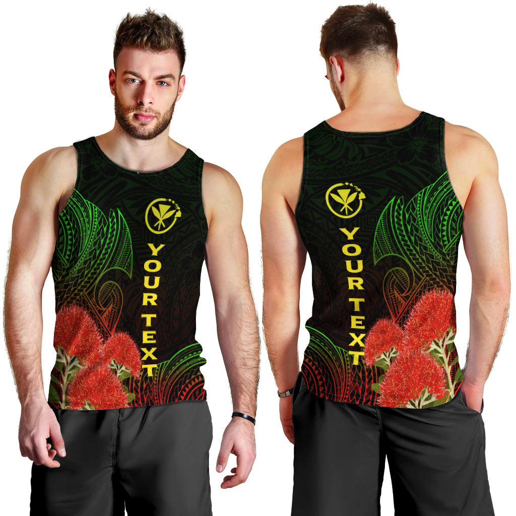 Custom Personalised Hawaii Polynesian Men's Tank Top Ohia Lehua