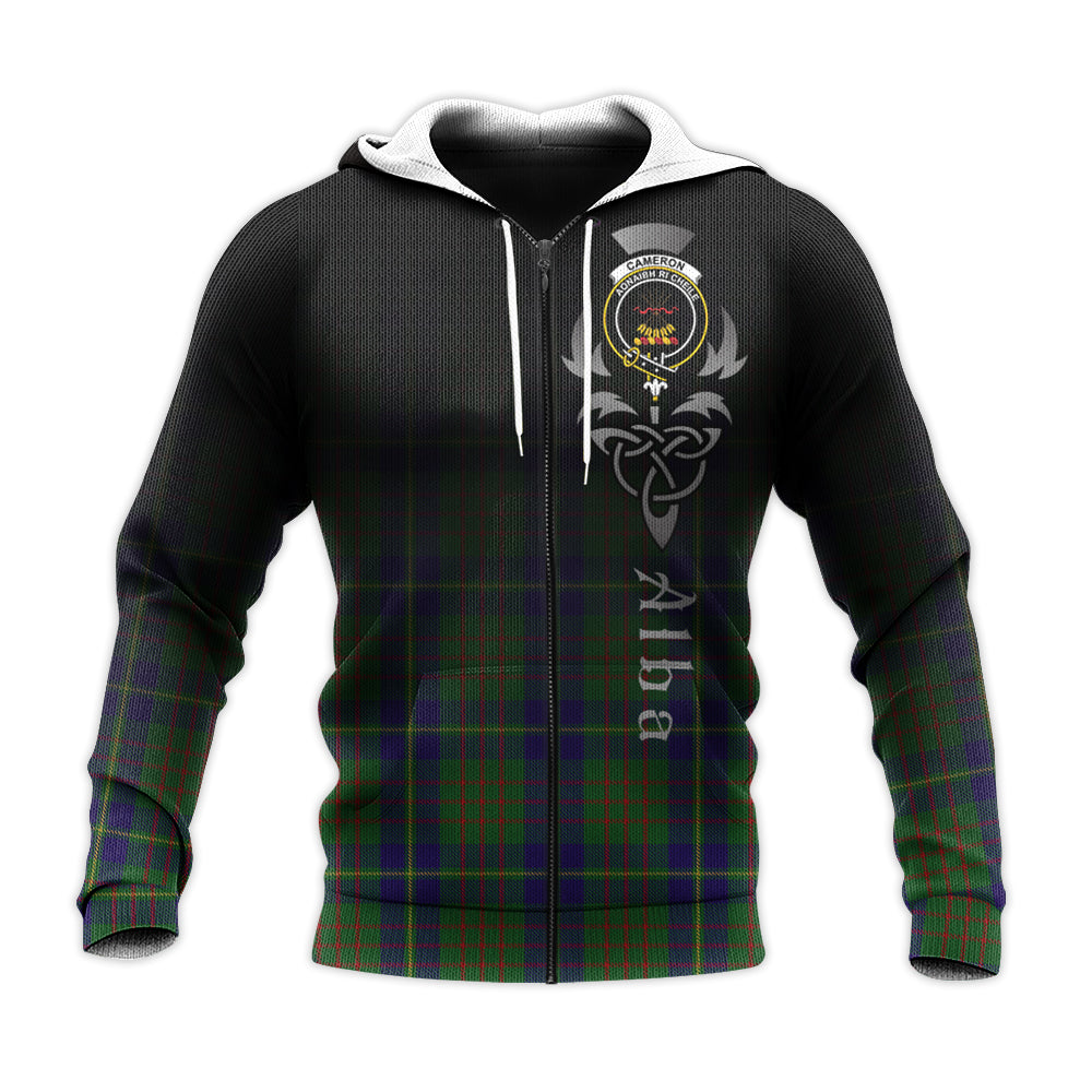 Printivon Cameron Of Lochiel Hunting Tartan Crest Alba Celtic Hoodie