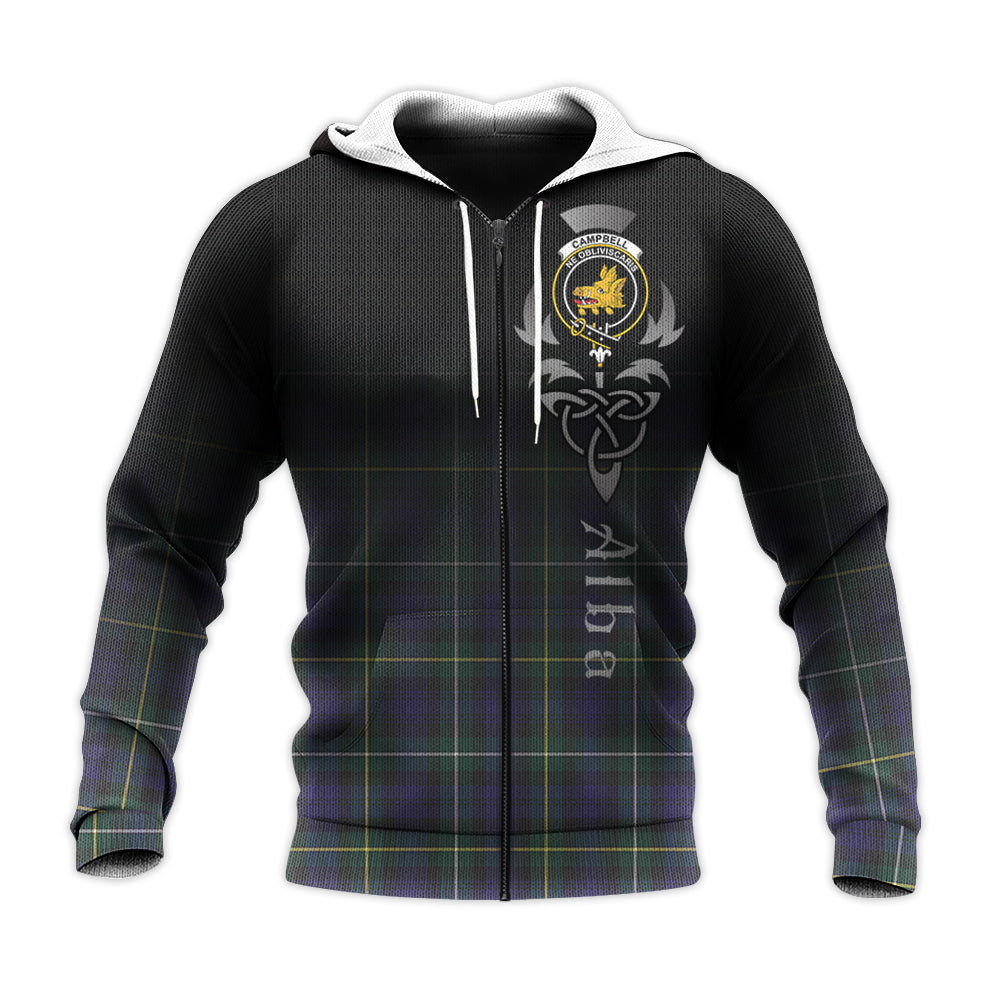 Printivon Campbell Argyll Modern Tartan Crest Alba Celtic Hoodie
