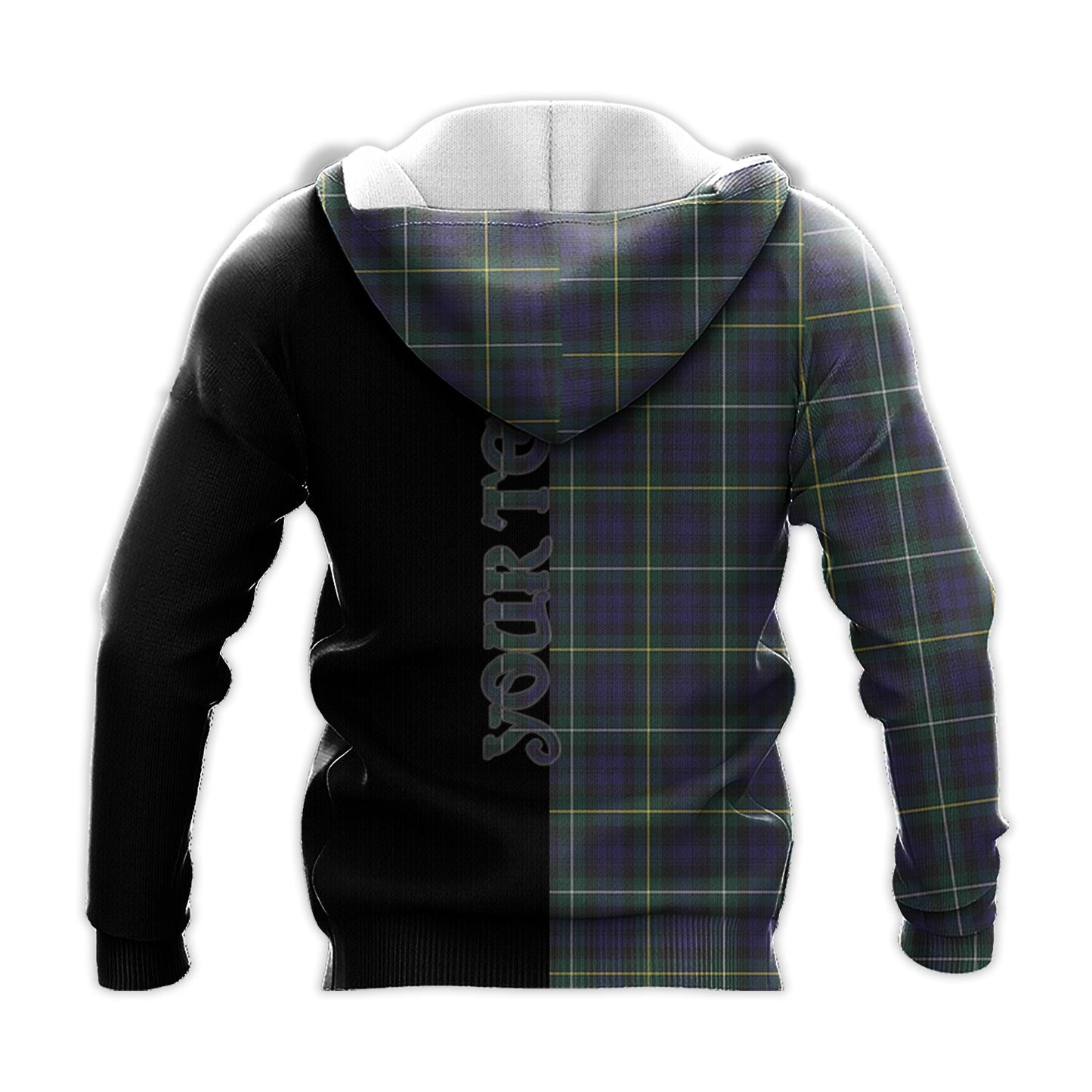 Printivon Campbell Argyll Modern Tartan Personalize Half Hoodie