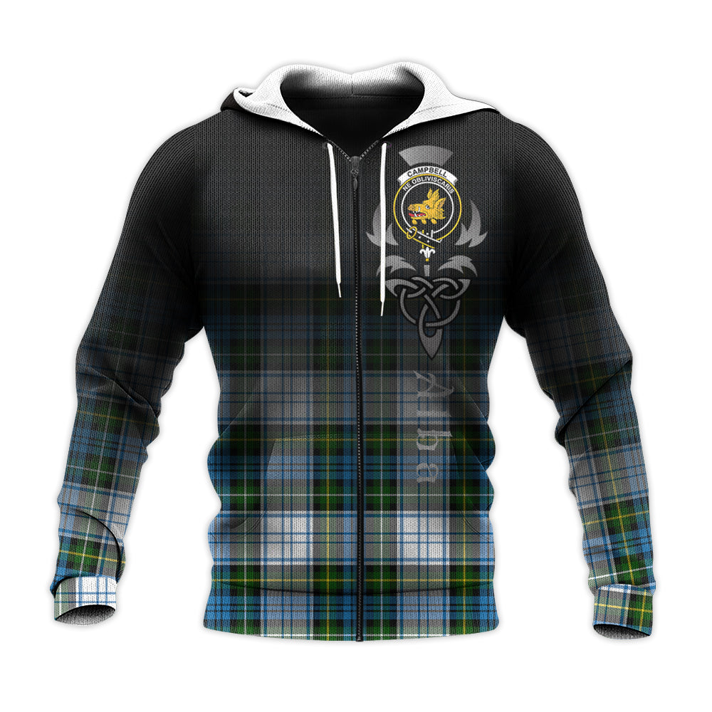 Printivon Campbell Dress Tartan Crest Alba Celtic Hoodie