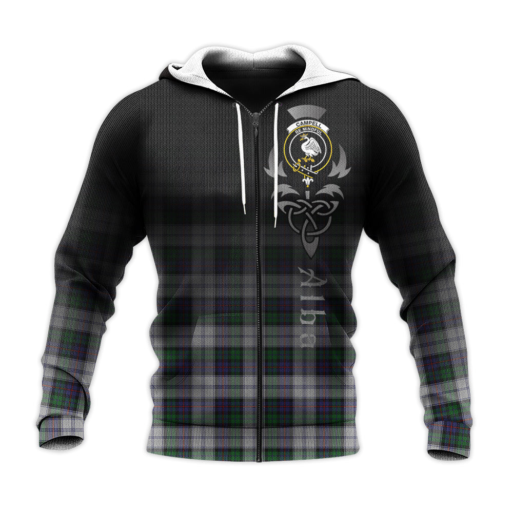 Printivon Campbell Of Cawdor Dress Tartan Crest Alba Celtic Hoodie