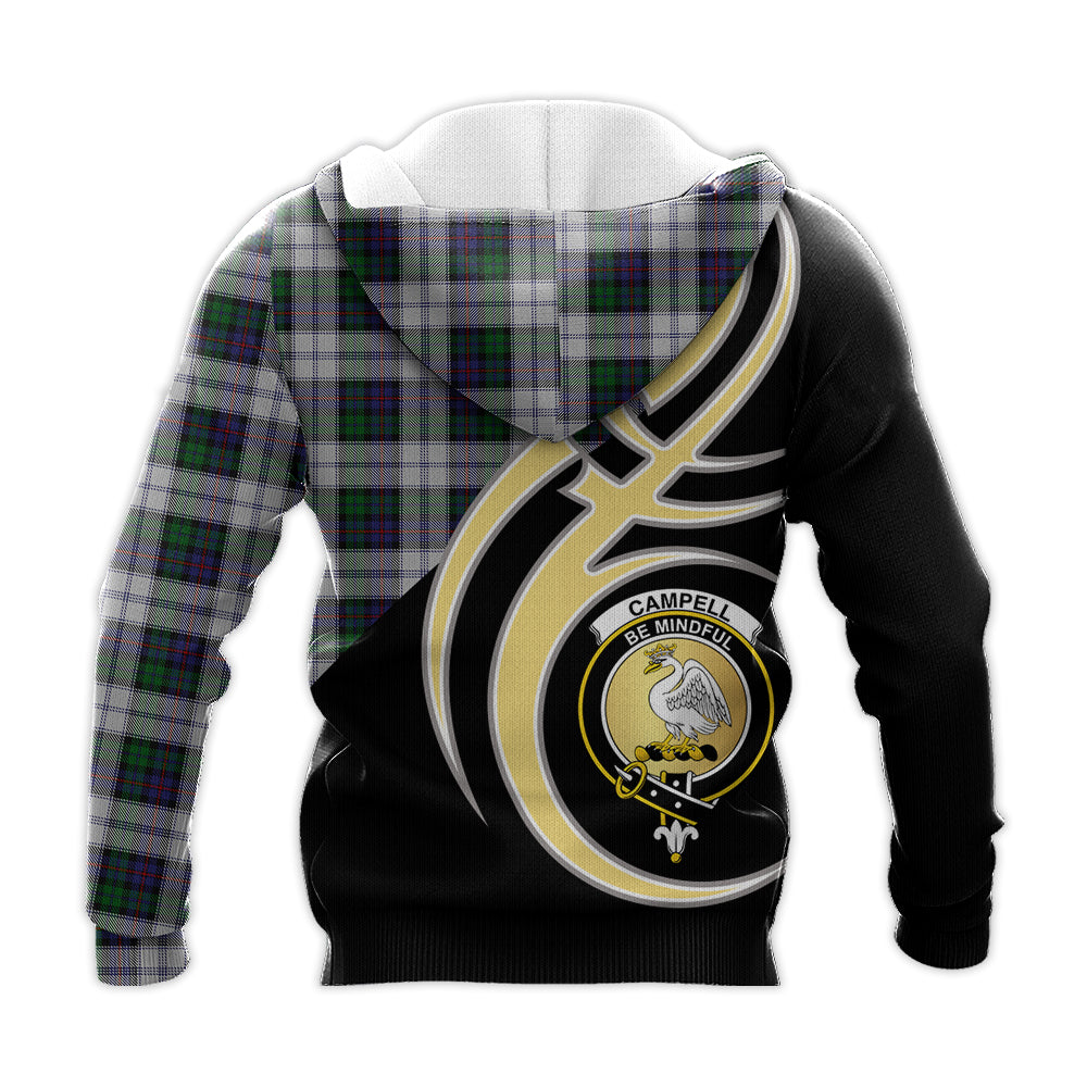 Printivon Campbell Of Cawdor Dress Clan Believe In Me Crest Tartan Knitted Hoodie Custom Your Text