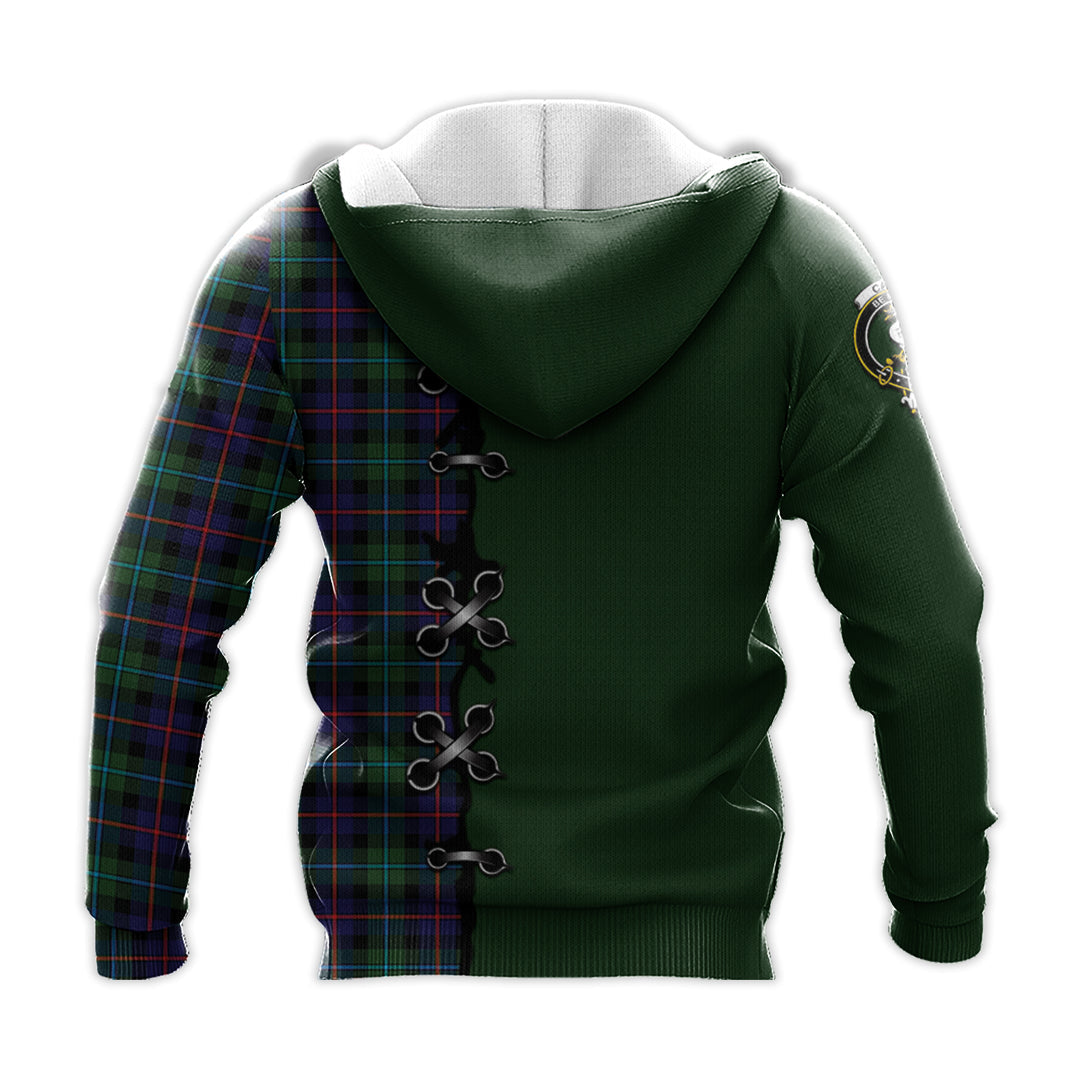 Printivon Campbell Of Cawdor Modern Tartan Hoodie Lion Rampant And Celtic Thistle Style