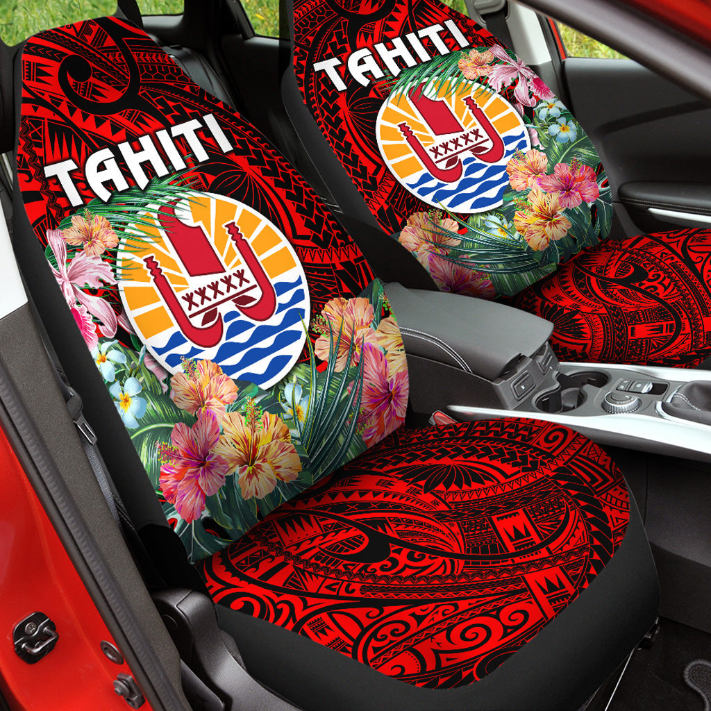 Tahiti Car Seat Covers French Polynesia Simple Vibes Red