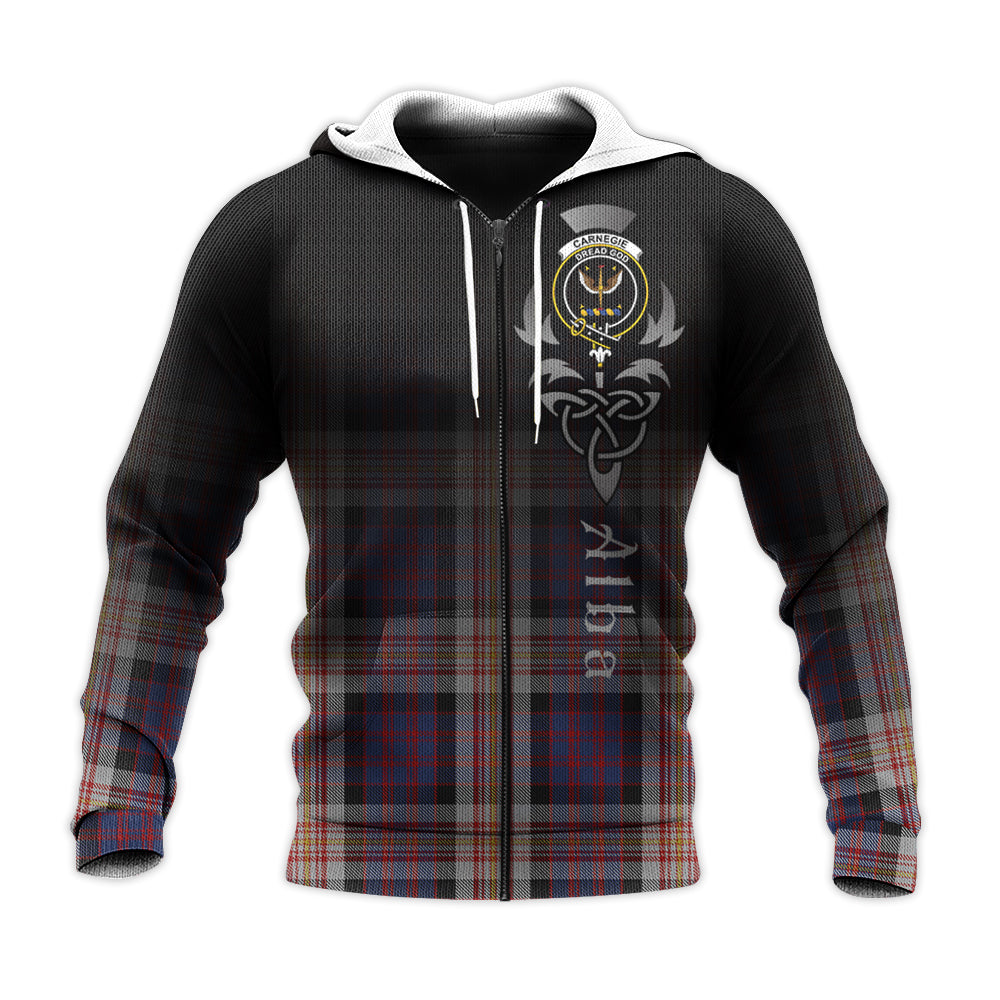 Printivon Carnegie Tartan Crest Alba Celtic Hoodie