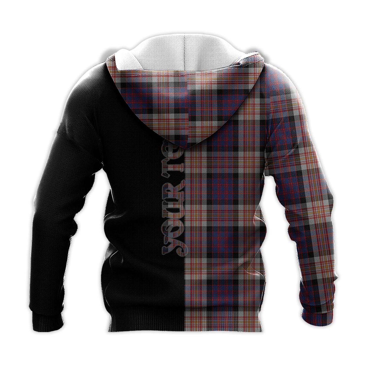 Printivon Carnegie Tartan Personalize Half Hoodie