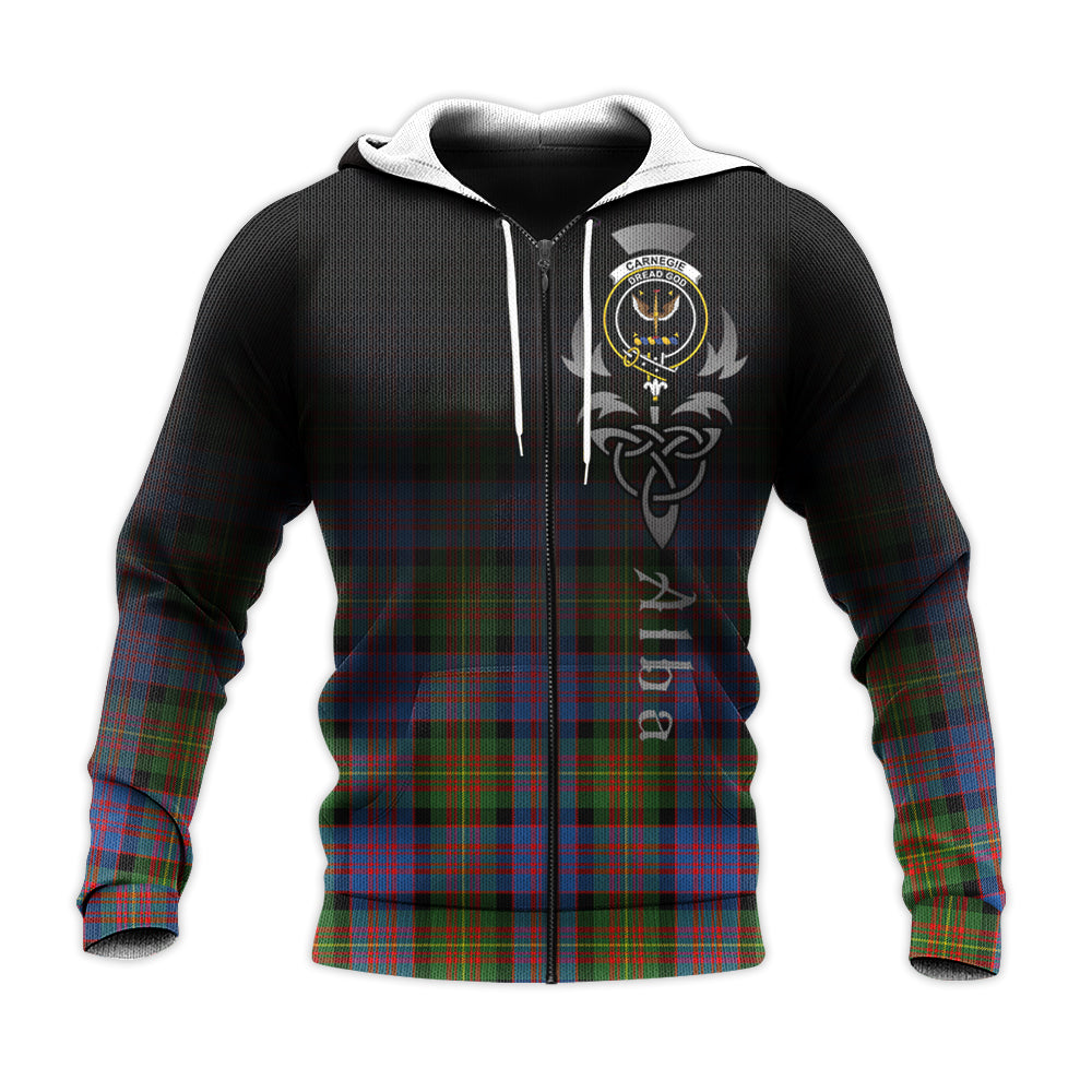 Printivon Carnegie Ancient Tartan Crest Alba Celtic Hoodie