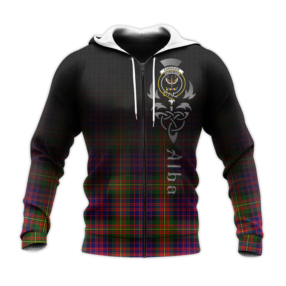 Printivon Carnegie Modern Tartan Crest Alba Celtic Hoodie