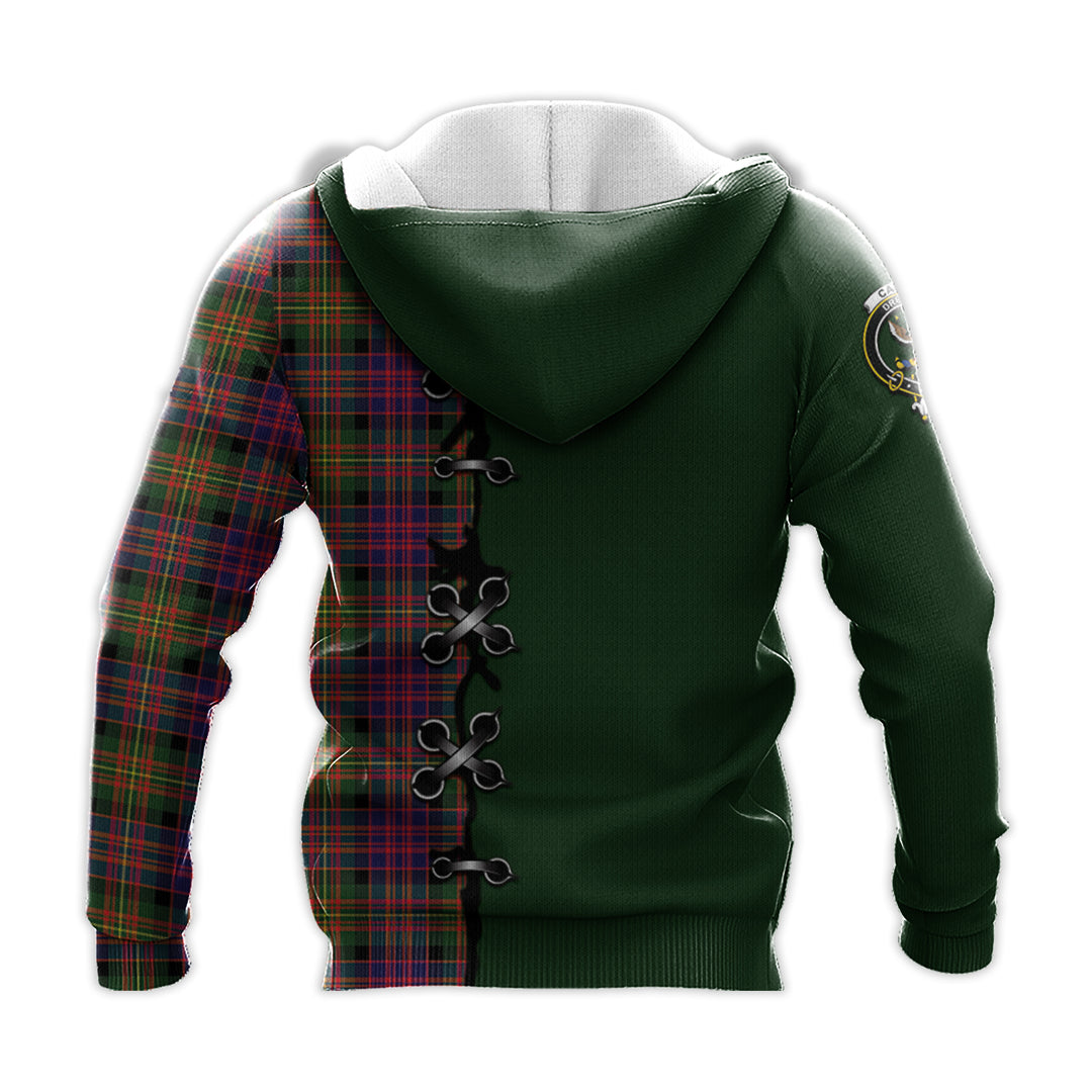Printivon Carnegie Modern Tartan Hoodie Lion Rampant And Celtic Thistle Style