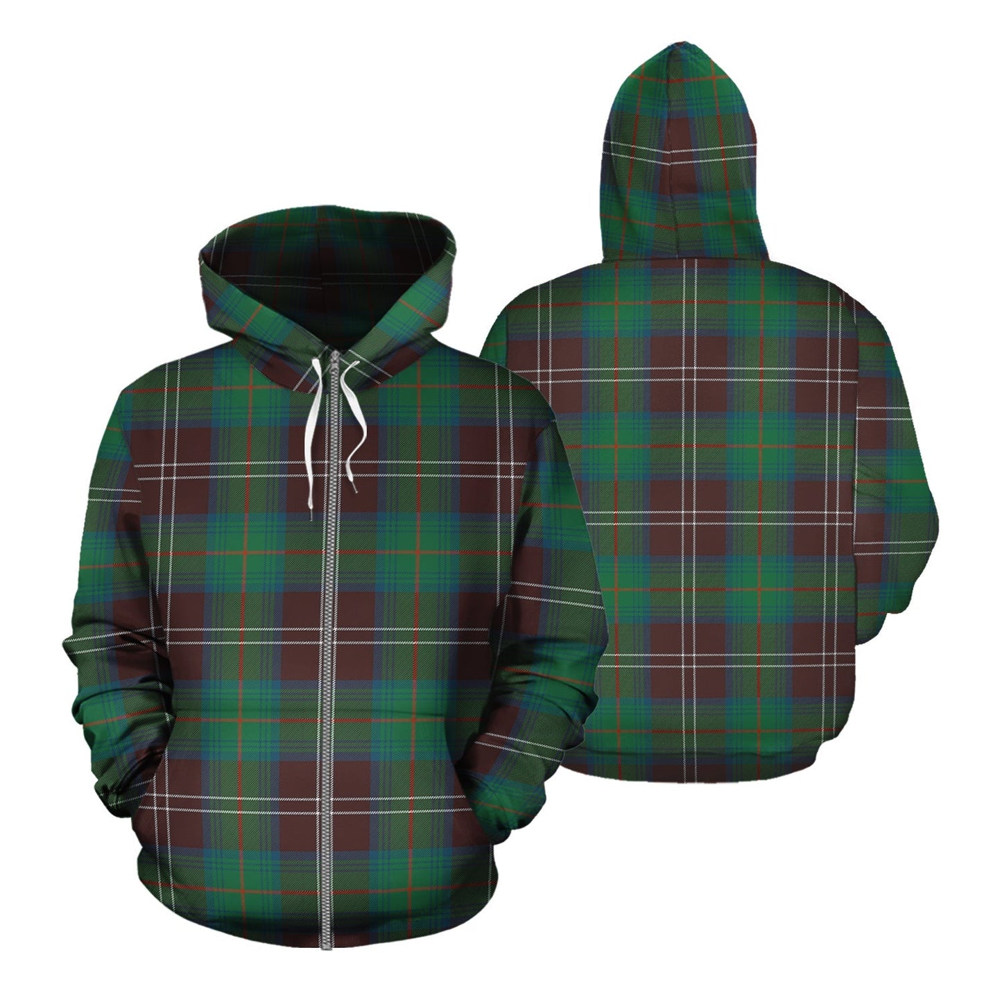 Printivon Chisholm Hunting Ancient Tartan Hoodie