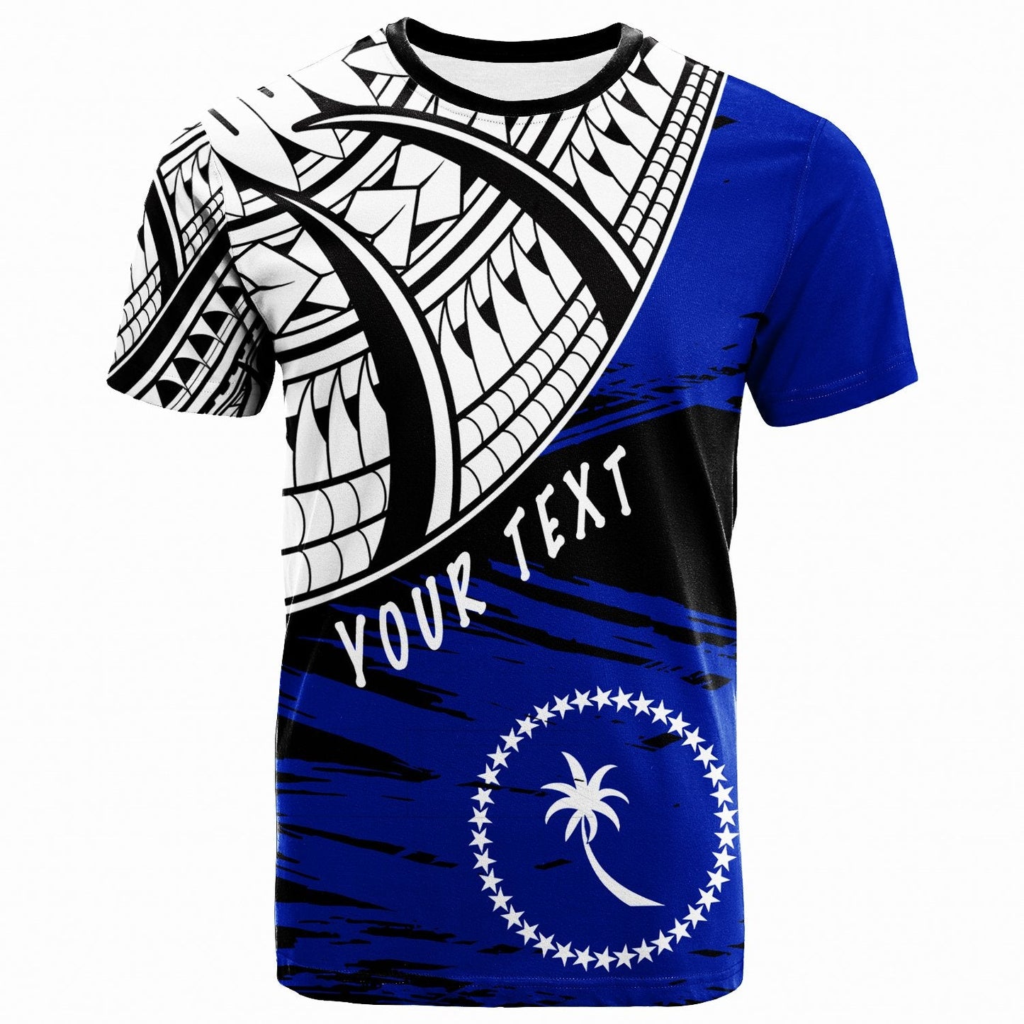Chuuk Custom Personalised T Shirt Chuuk Flag Style With Claw Pattern