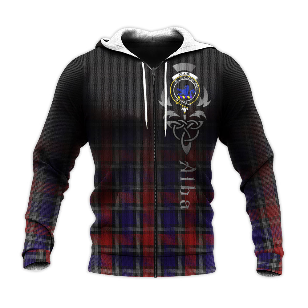 Printivon Clark Lion Red Tartan Crest Alba Celtic Hoodie