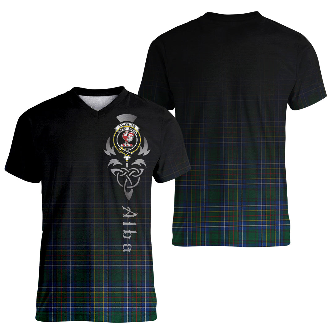 Printivon Cockburn Ancient Tartan Crest Alba Celtic T Shirt