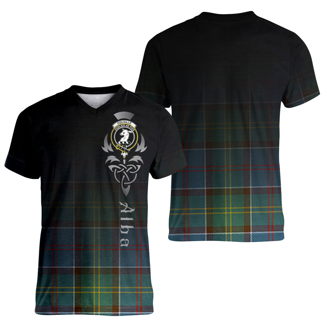 Printivon Colville Tartan Crest Alba Celtic T Shirt