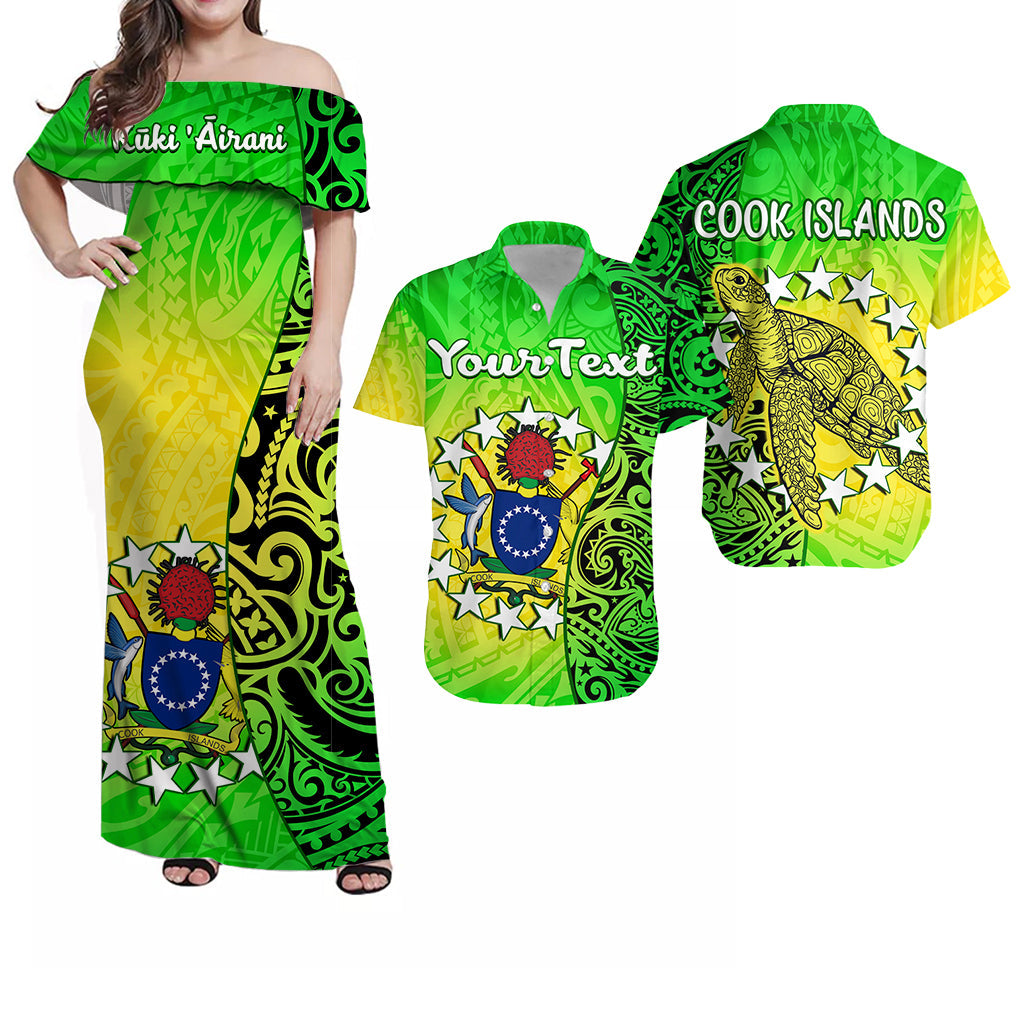 (Custom Personalised) Cook Islands Matching Outfit For Couple Combo Dress And Shirt Cook Islands Coat Of Arms Turtle Polynesian