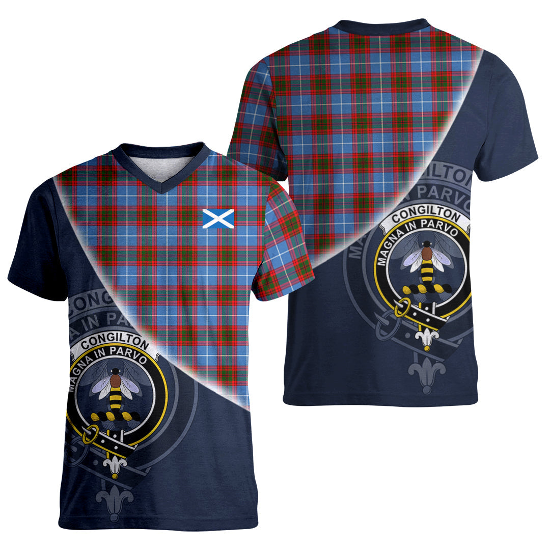 Printivon Congilton Tartan Scottish Crest T Shirt
