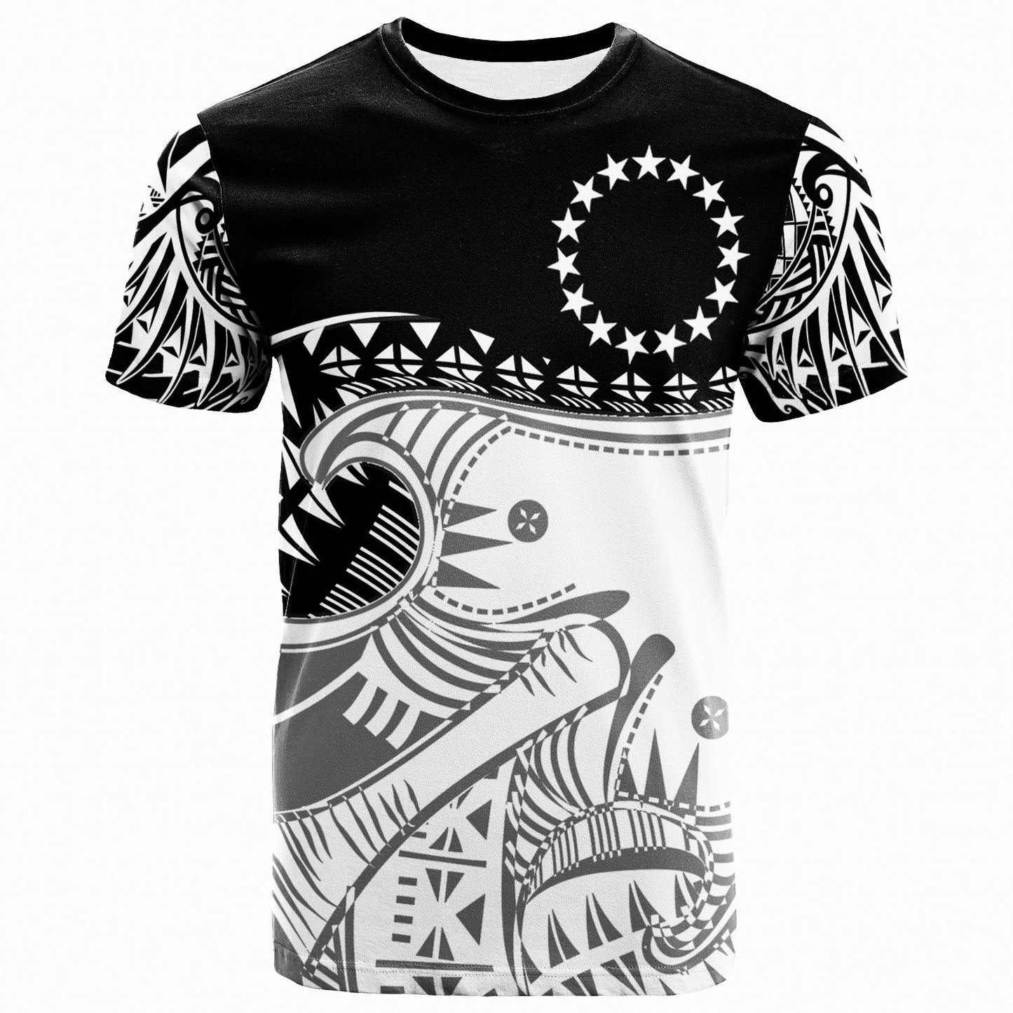 Cook Islands T - Shirt Dynamic Sport Style Black Tropical Shirt