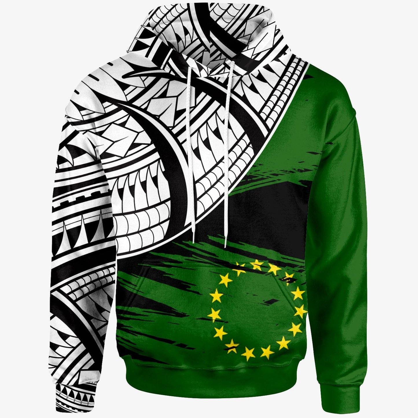 Cook Islands Hoodie Cook Islands Flag Style With Claw Patter