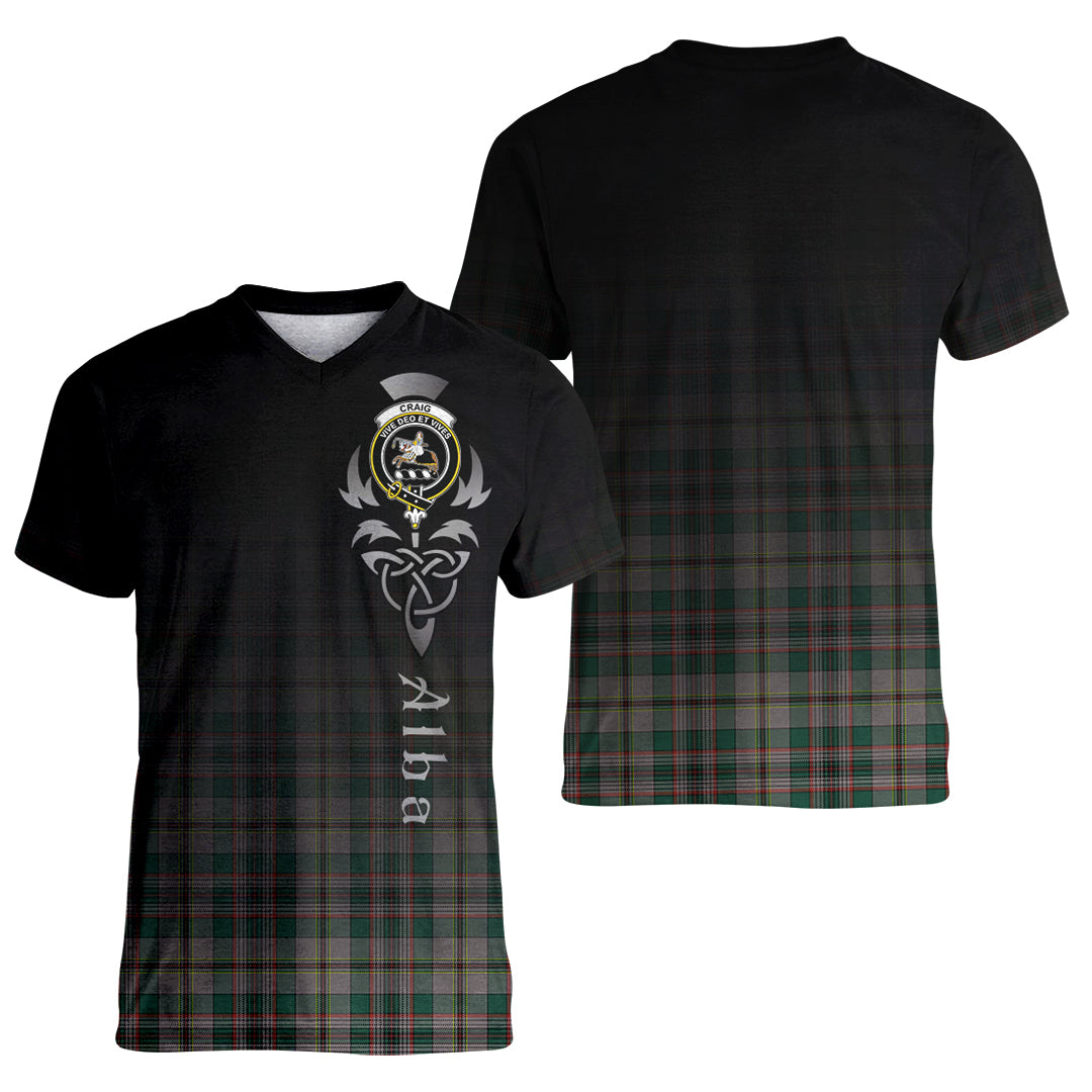 Printivon Craig Ancient Tartan Crest Alba Celtic T Shirt