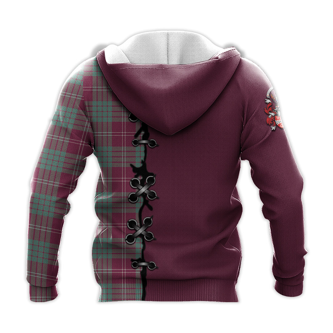Printivon Crawford Ancient Of Newzealand Tartan Hoodie Lion Rampant And Celtic Thistle Style