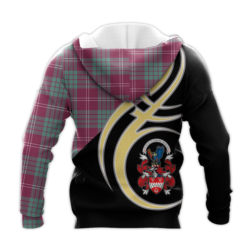 Printivon Crawford Ancient Of Newzealand Clan Believe In Me Crest Tartan Knitted Hoodie Custom Your Text