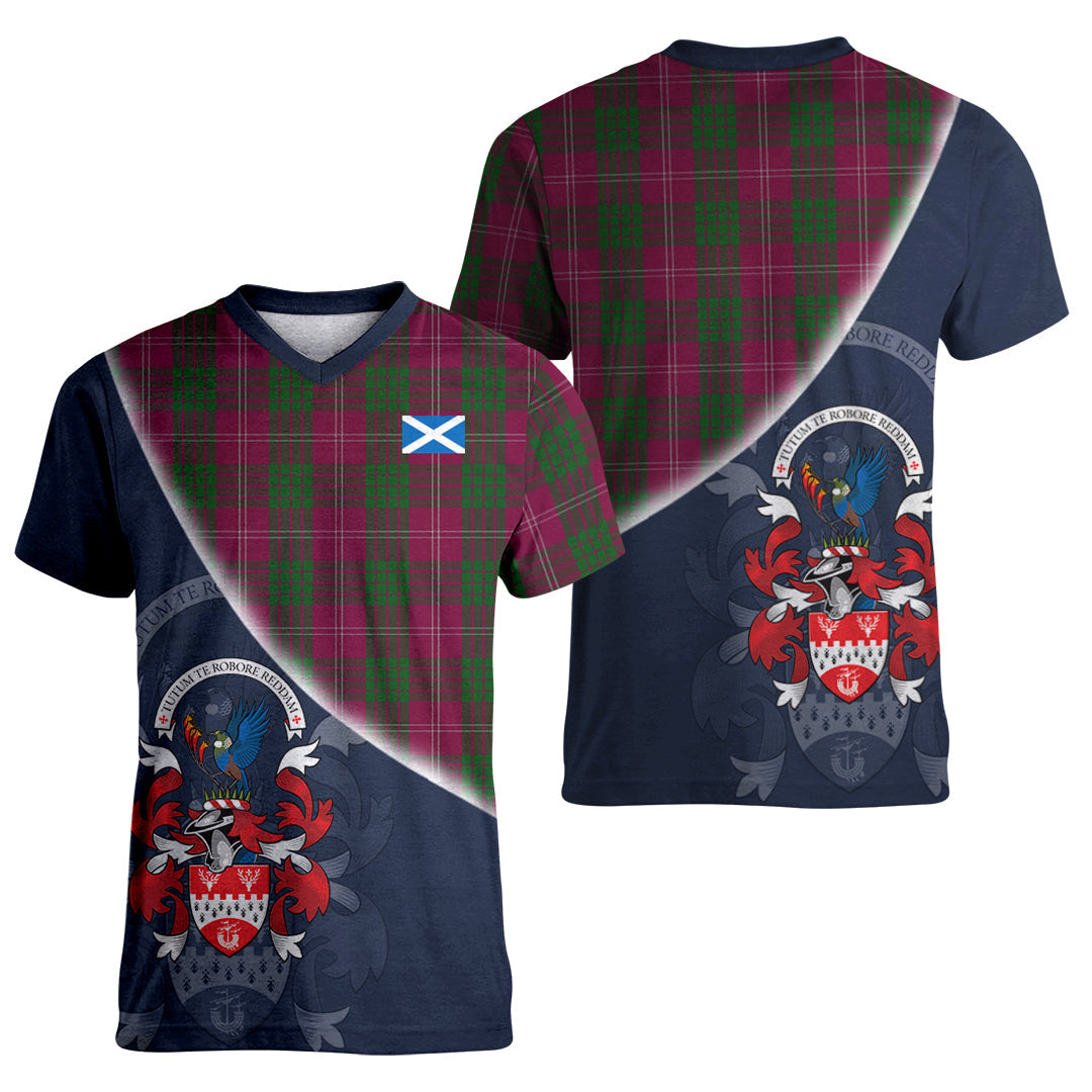 Printivon Crawford of NewZealand Tartan Scottish Crest T Shirt