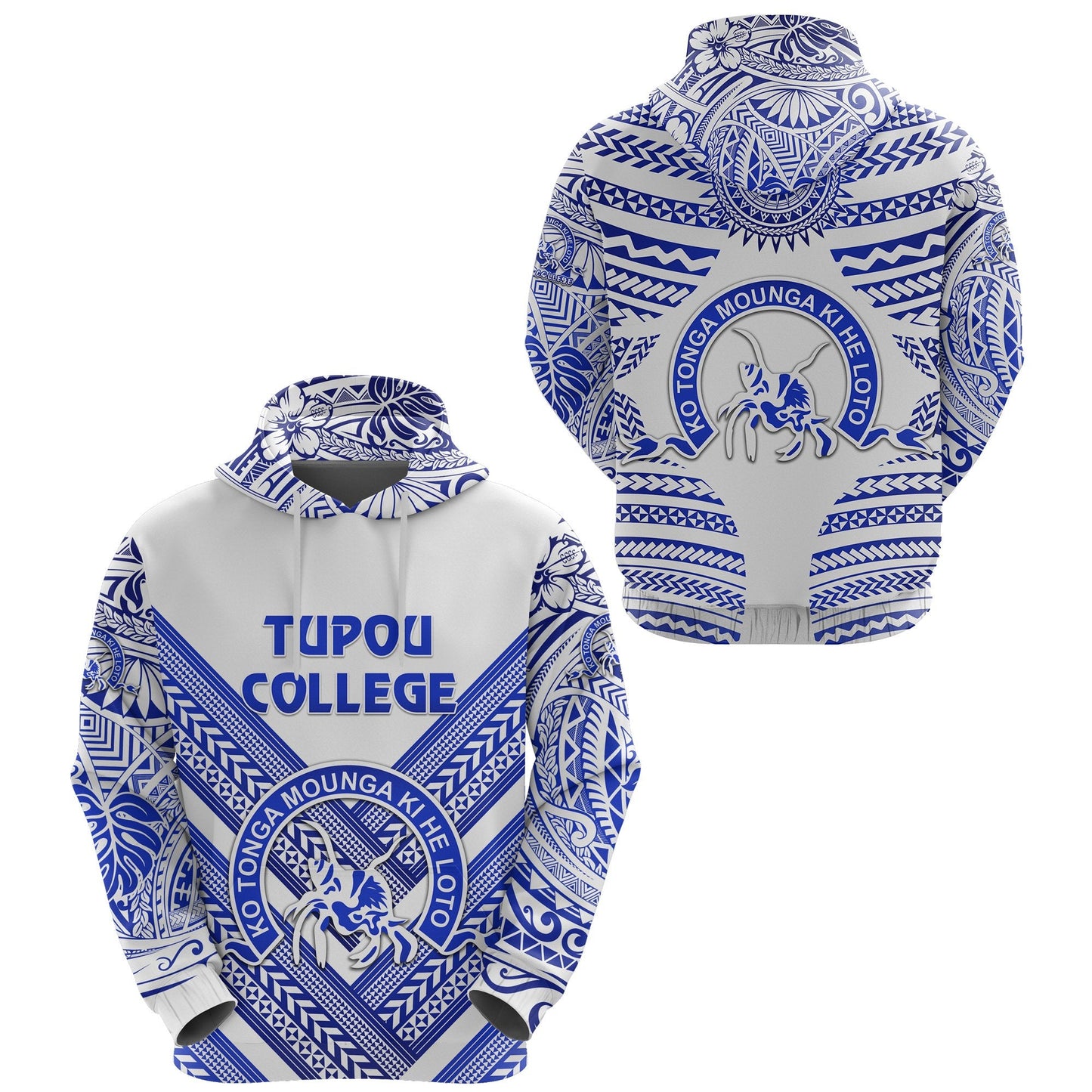 Kolisi Ko Tupou College Tonga Hoodie Creative Style White