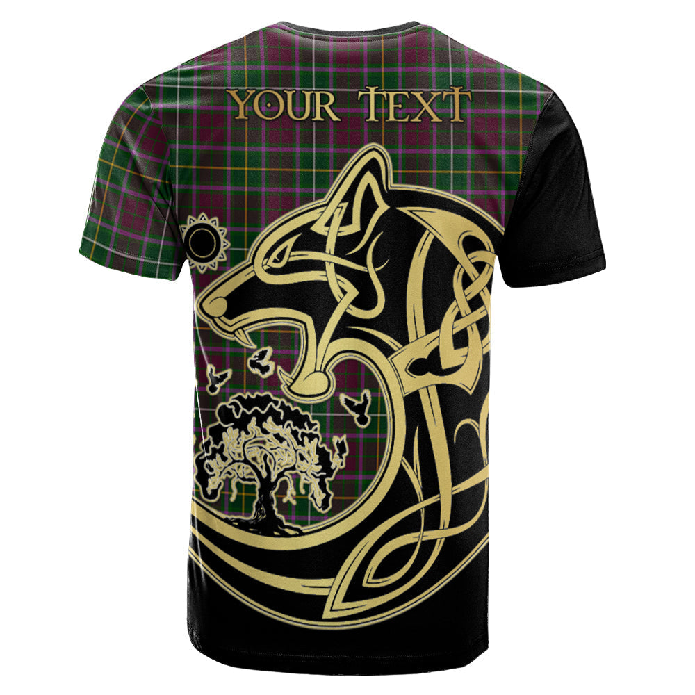 Printivon Crosbie Crest Celtic Wolf Tartan T Shirt Custom Your Text