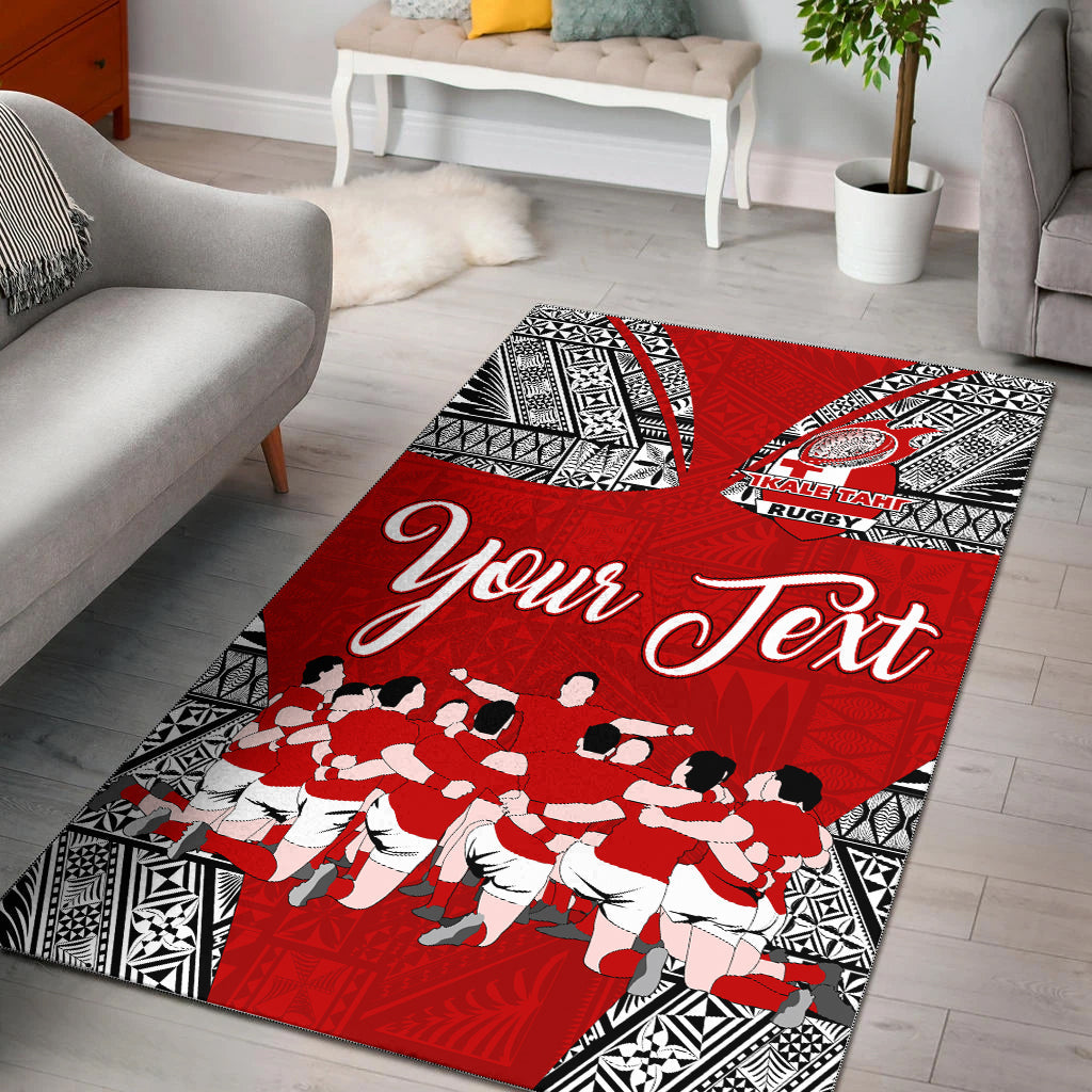 (Custom Personalised) Tonga Rugby Ikale Tahi Sipi Tau Area Rug