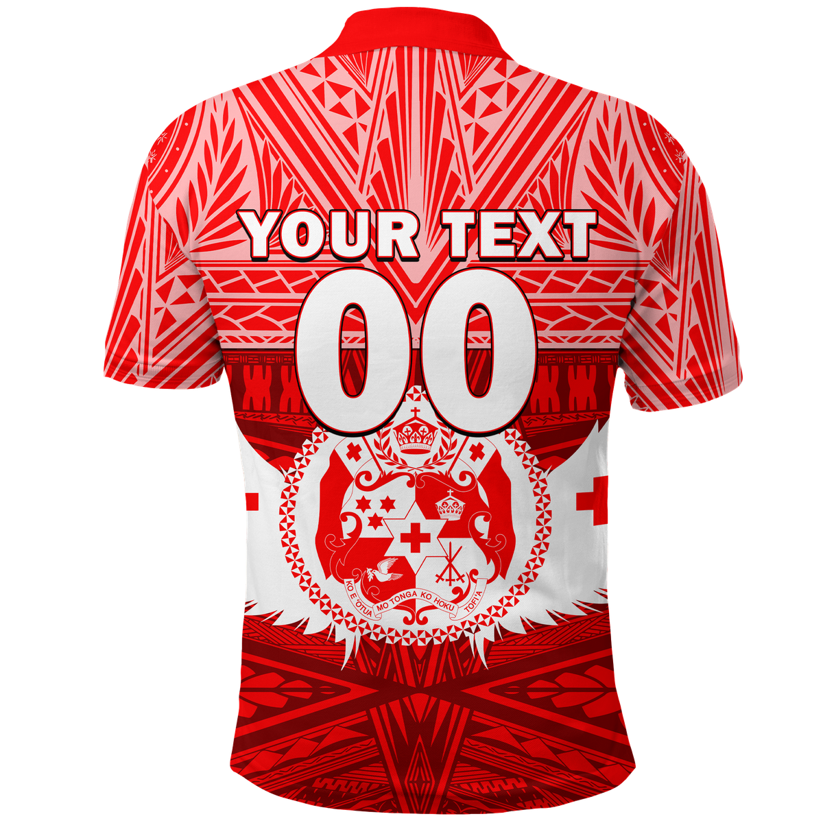 Custom Personalised Tonga Rugby Mate Ma'a Tonga Tapa Pattern Polo Shirt -
