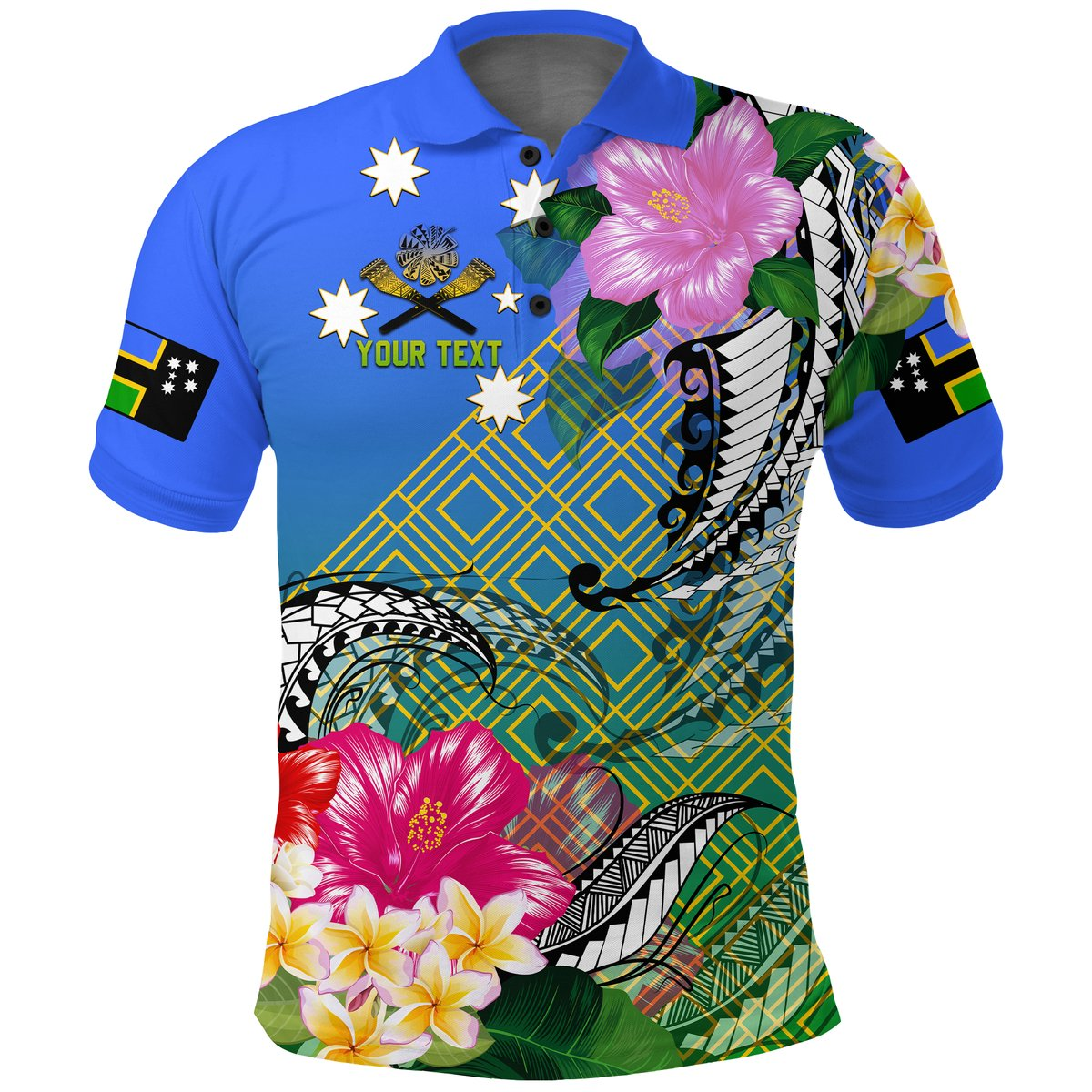 South Sea Islanders Kanakas Hibiscus Polynesia Polo Shirt -
