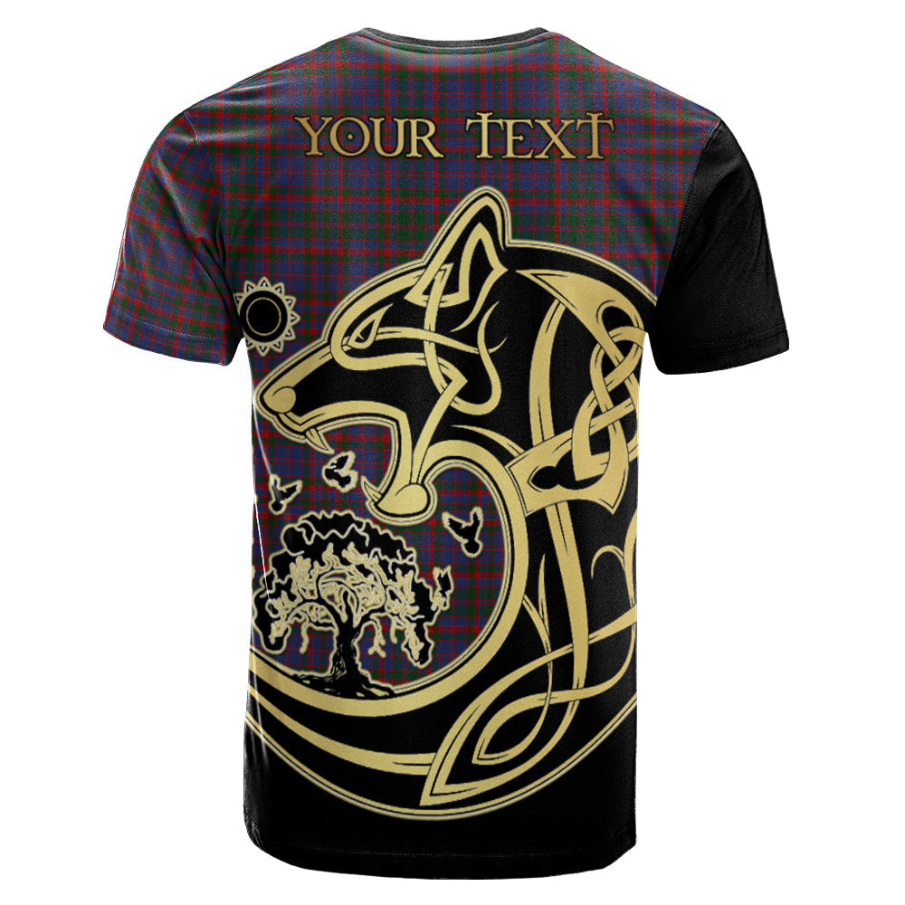 Printivon Cumming Crest Celtic Wolf Tartan T Shirt Custom Your Text