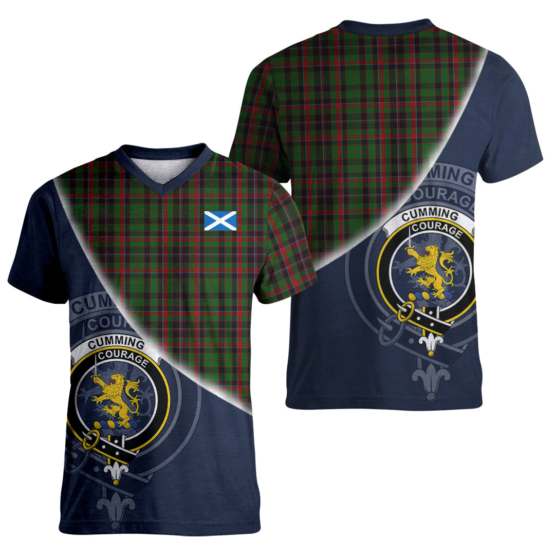 Printivon Cumming Hunting Tartan Scottish Crest T Shirt