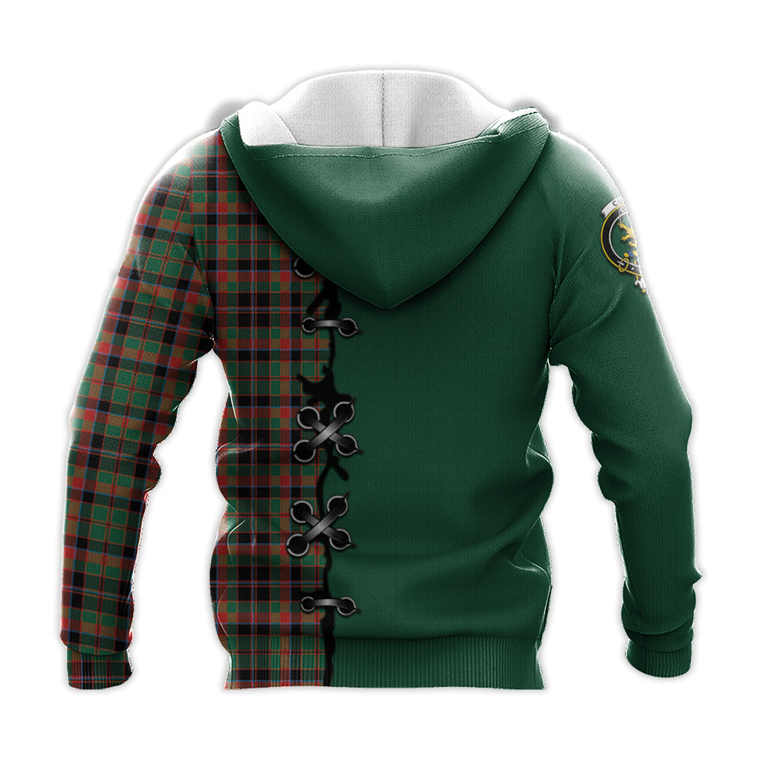 Printivon Cumming Hunting Ancient Tartan Hoodie Lion Rampant And Celtic Thistle Style