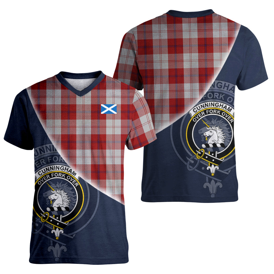 Printivon Cunningham Dress Tartan Scottish Crest T Shirt