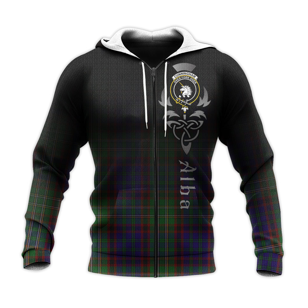 Printivon Cunningham Hunting Tartan Crest Alba Celtic Hoodie