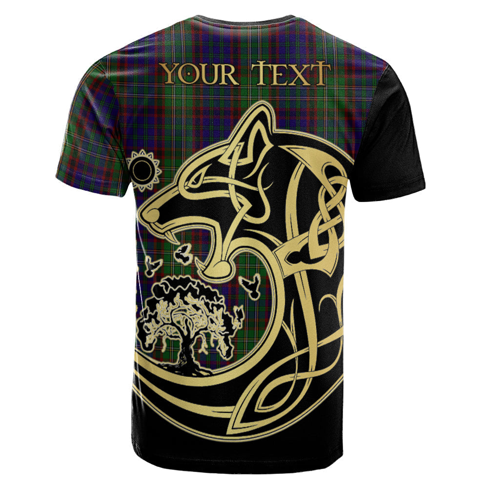 Printivon Cunningham Hunting Crest Celtic Wolf Tartan T Shirt Custom Your Text