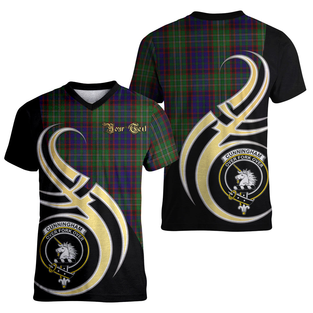 Printivon Cunningham Hunting Tartan Crest Believe In Me T Shirt