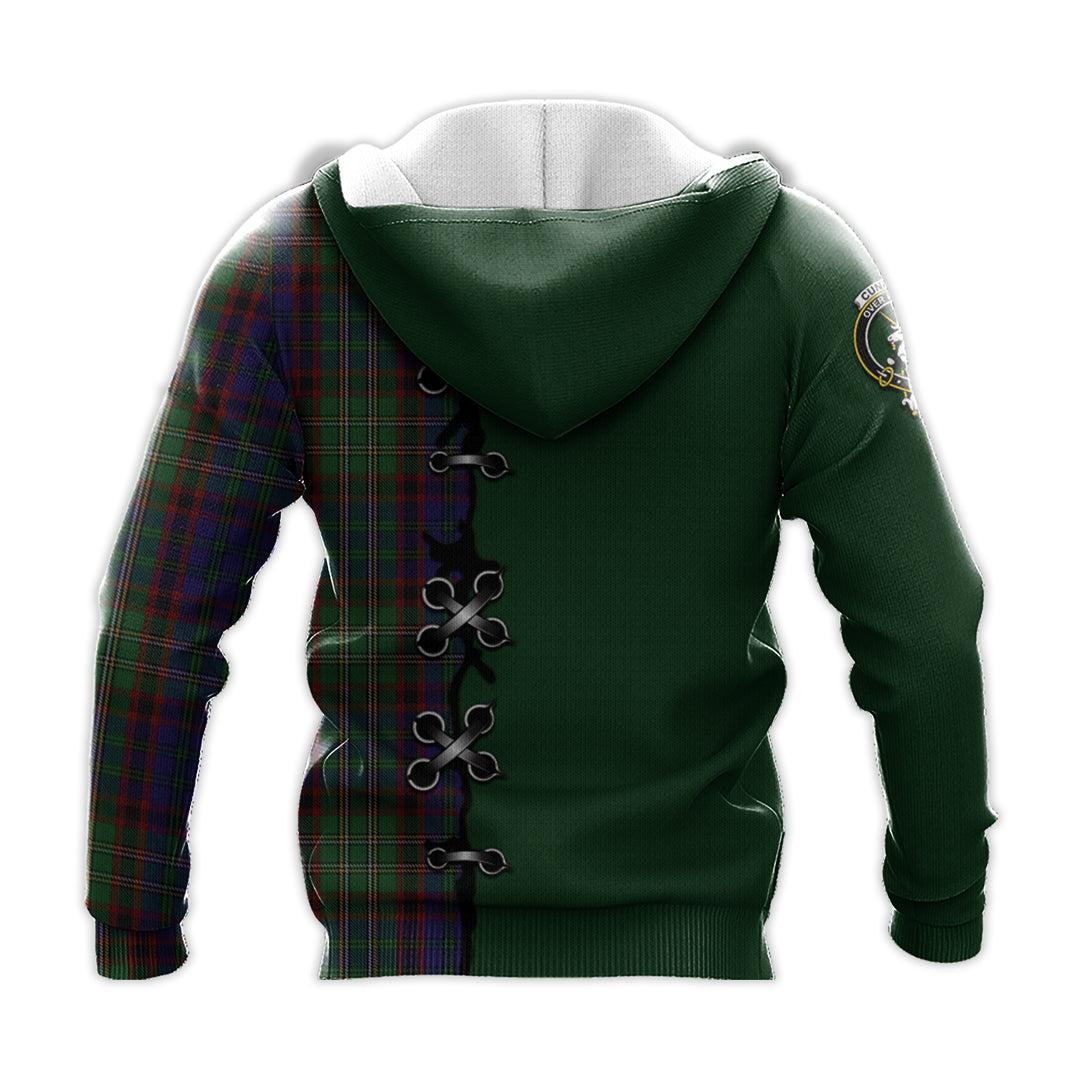 Printivon Cunningham Hunting Tartan Hoodie Lion Rampant And Celtic Thistle Style