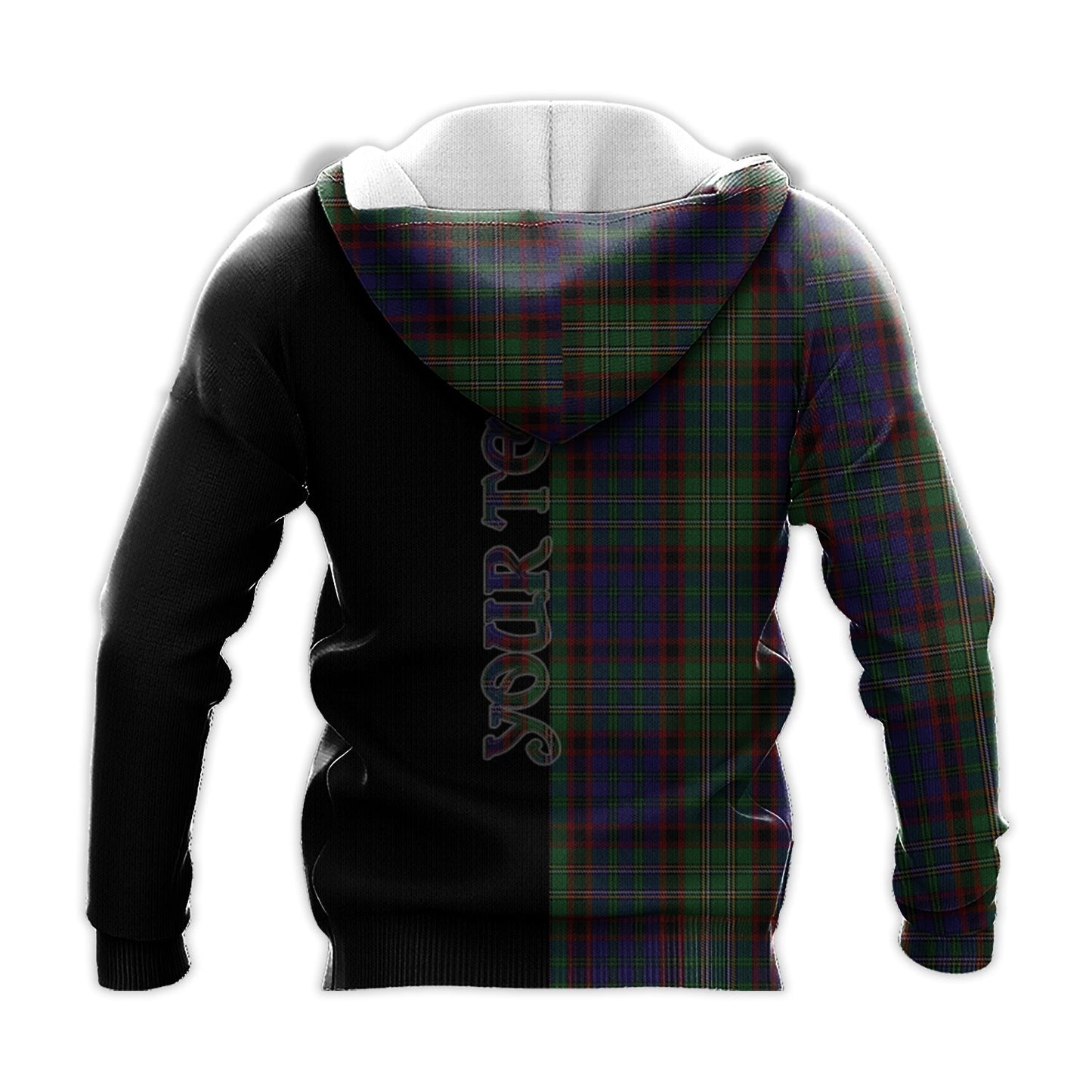 Printivon Cunningham Hunting Tartan Personalize Half Hoodie