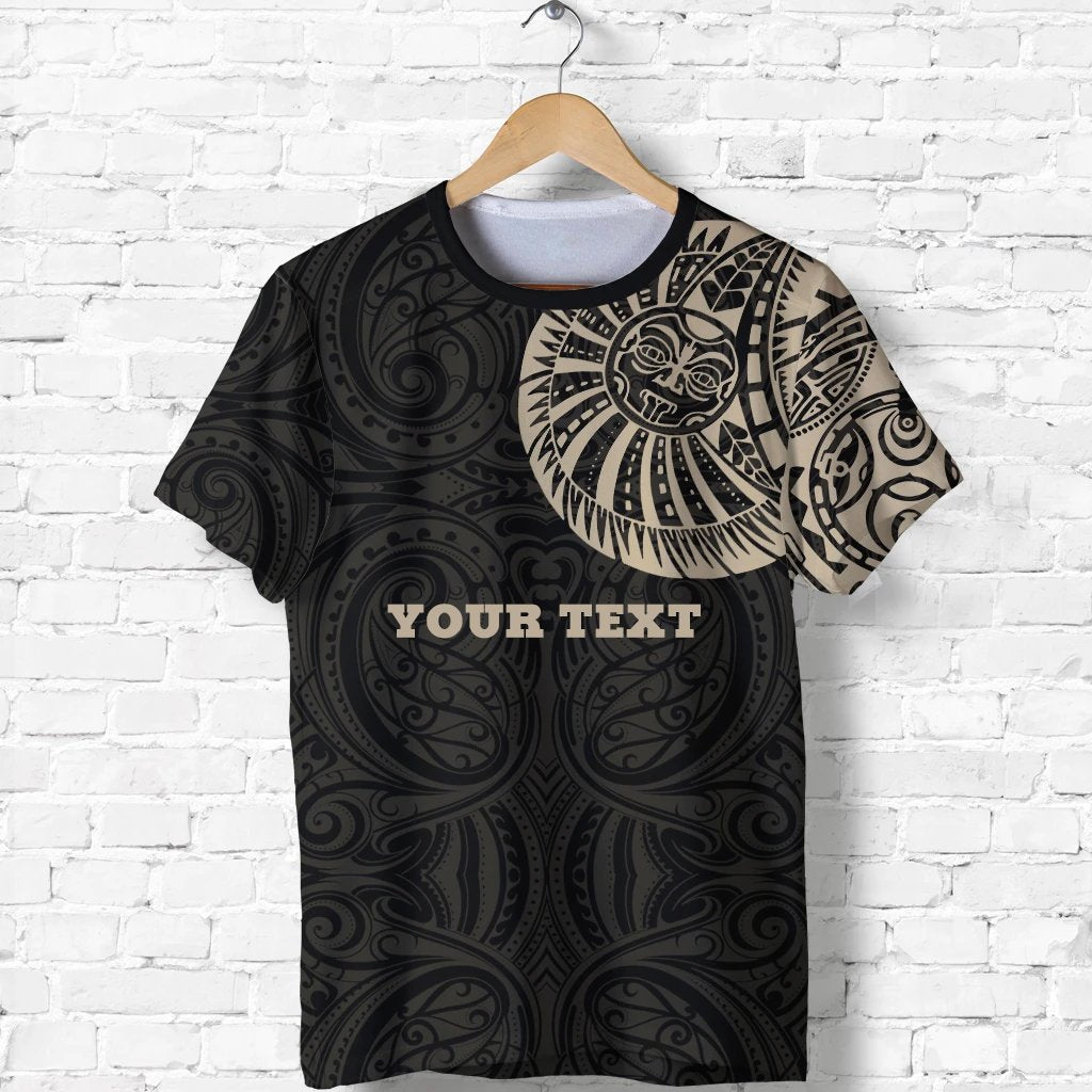 Maori Warrior Tattoo T Shirt Tan - Customized