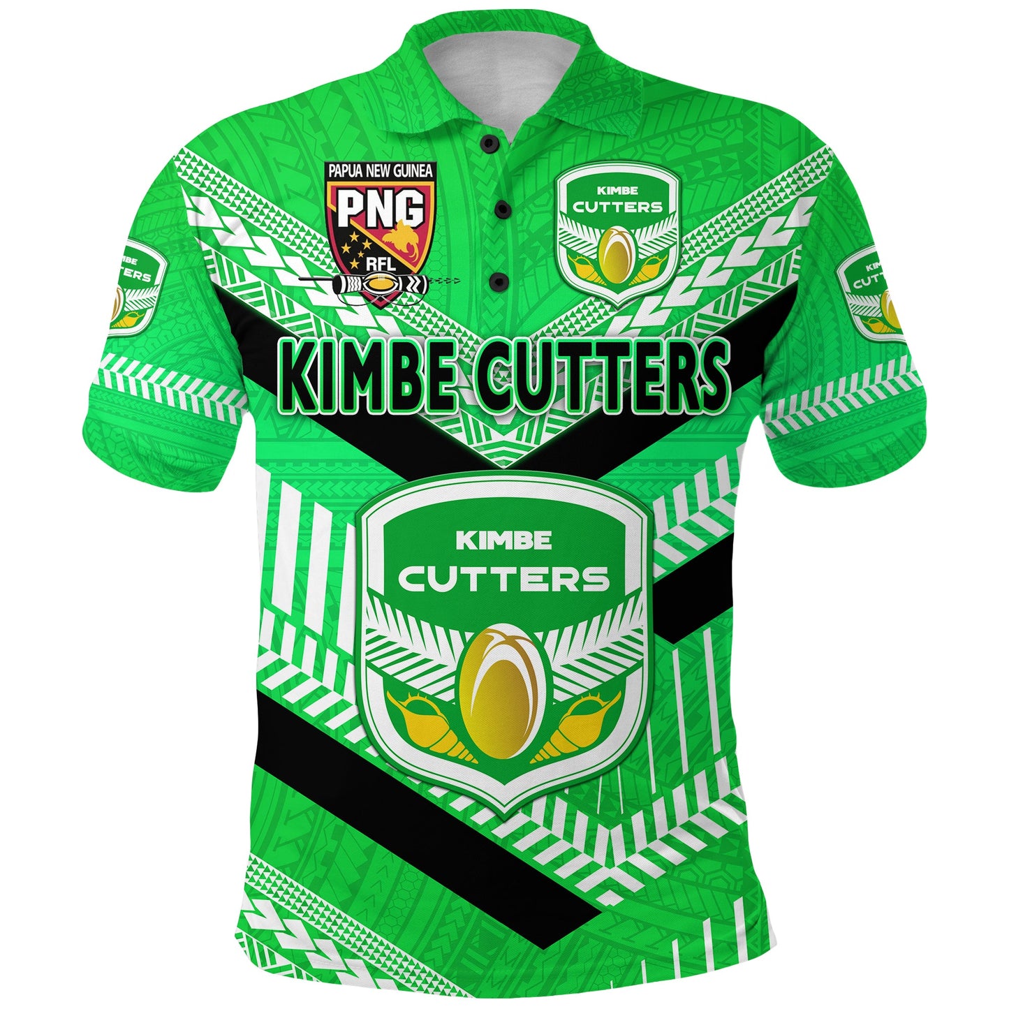 Papua New Guinea Kimbe Cutters Polo Shirt Rugby - Green