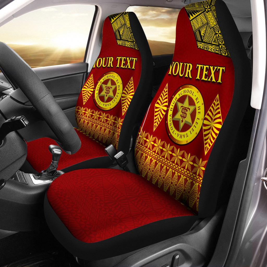 (Custom Personalised) Tonga High School Car Seat Covers Tongan Ngatu