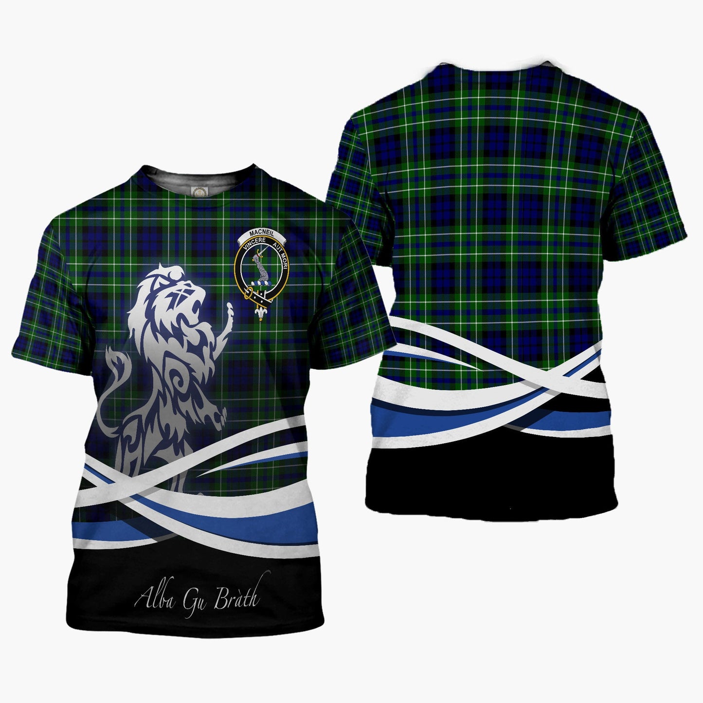 Printivon MacNeil of Colonsay Clan Crest Alba Gu Brath T Shirt Scotland Gift