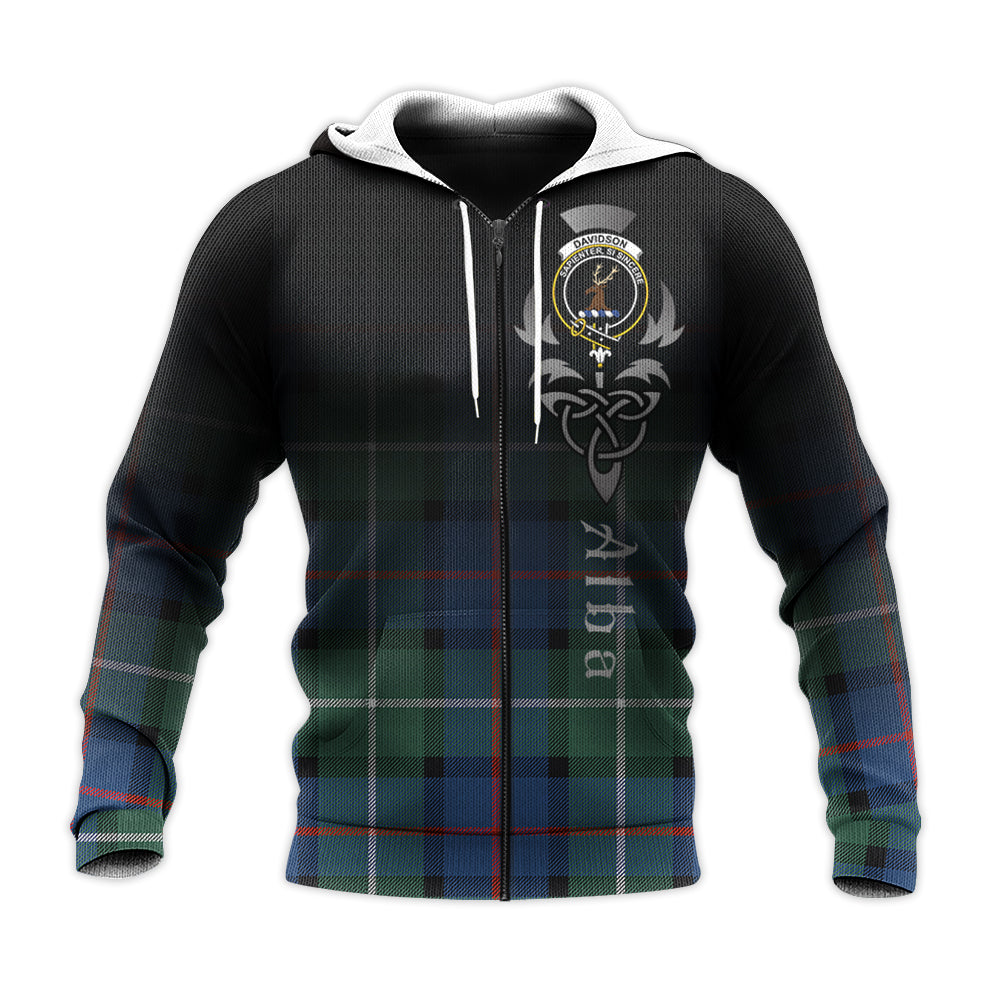 Printivon Davidson Of Tulloch Tartan Crest Alba Celtic Hoodie